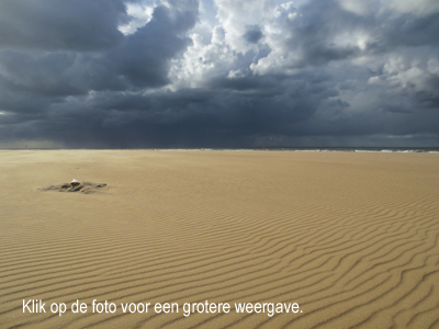 Wilma Bergveld - verlaten strand Scheveningen - mini